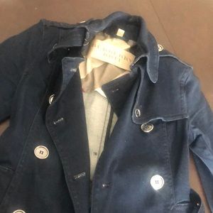 Burberry denim short trench jacket